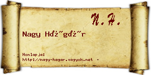 Nagy Hágár névjegykártya